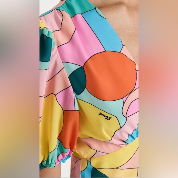 NWOT - STAUD - Mini Milla Dress - Citrus Kaleidoscope - Size 10 - Picture 7 of 10